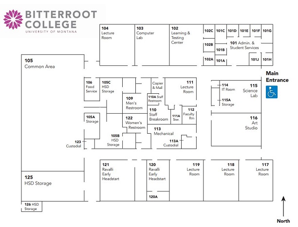 Bitterroot College Campus Map